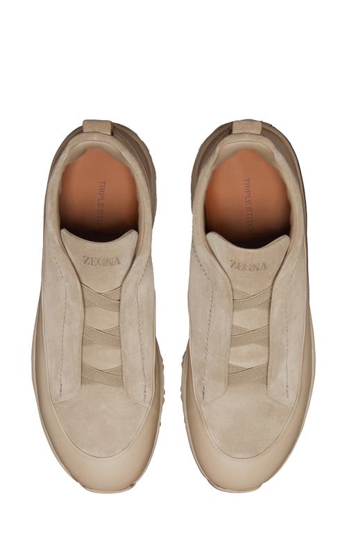 Zegna Triple Stitch Monte Low-top Sneakers In Neutral
