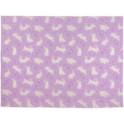 Easter Rabbit Rectangular Tablecloth - 70" - Purple