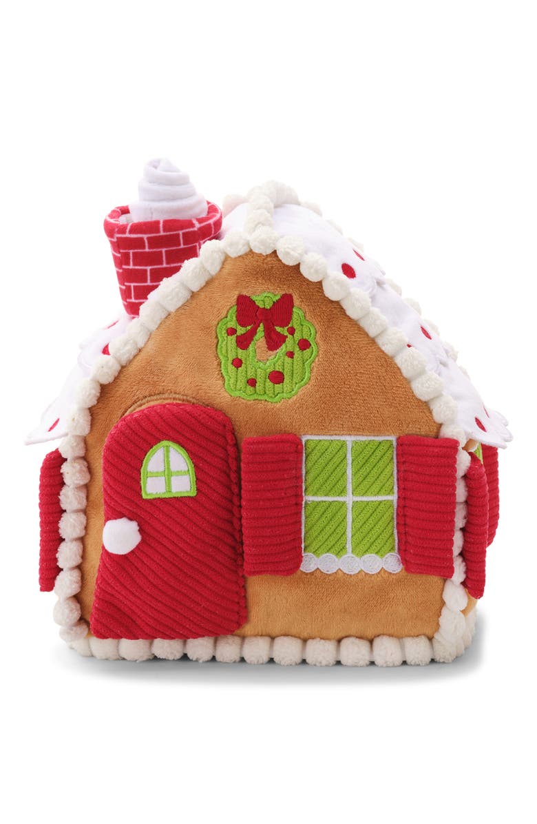 The Foggy Dog Gingerbread House Interactive Dog Toy, Main, color, Gingerbread House