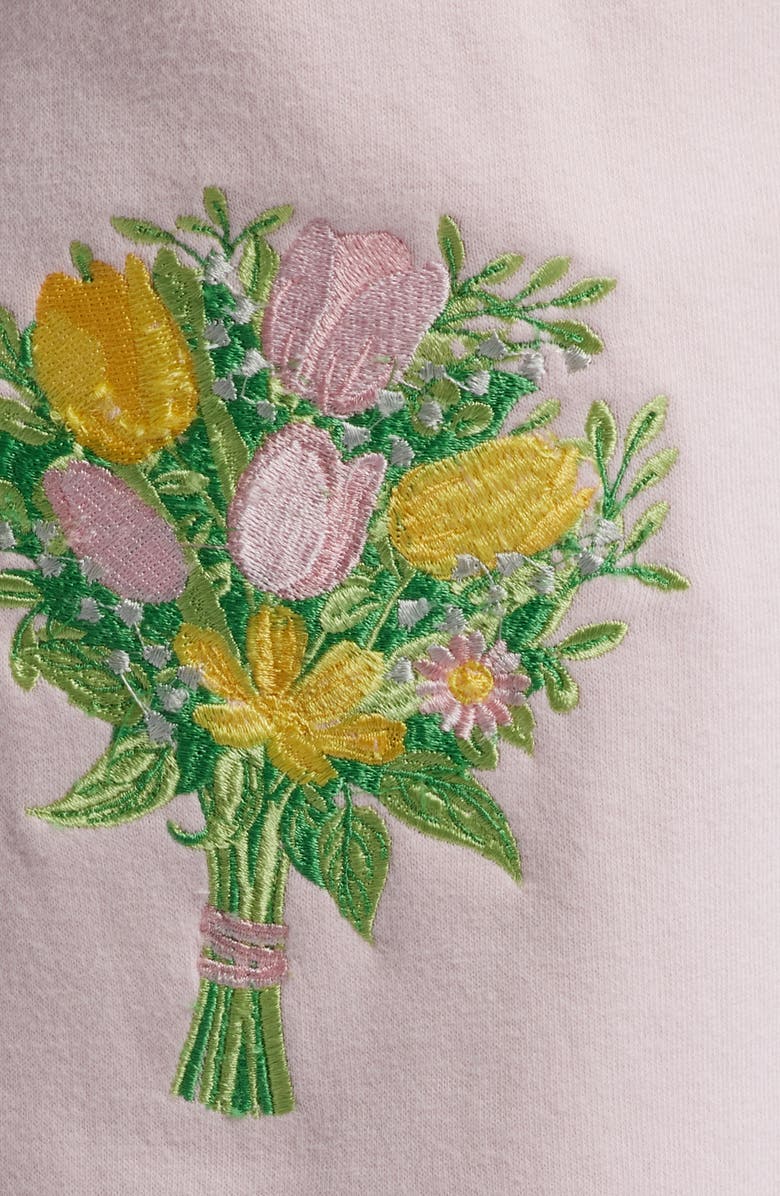 HAPPY CAMP3R Sit with Us Embroidered Graphic Sweatpants, Alternate, color, Blush Pink