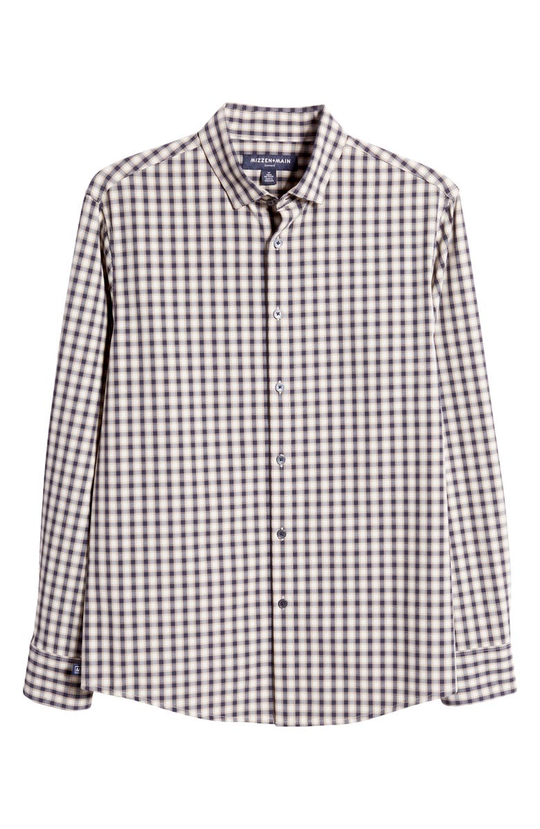 Mizzen+Main Leeward Trim Fit Check Performance Button-Up Shirt, Alternate, color,