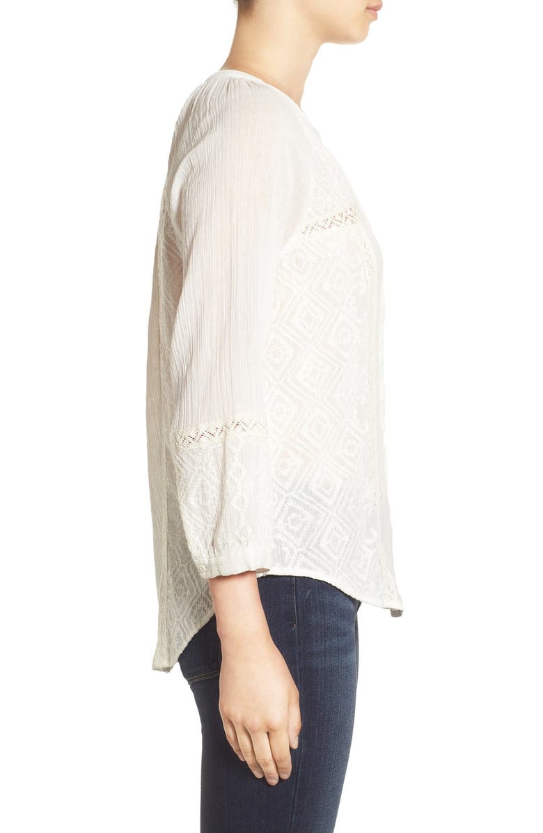 PAIGE 'Deandra' Embroidered Cotton Top, Alternate, color, 