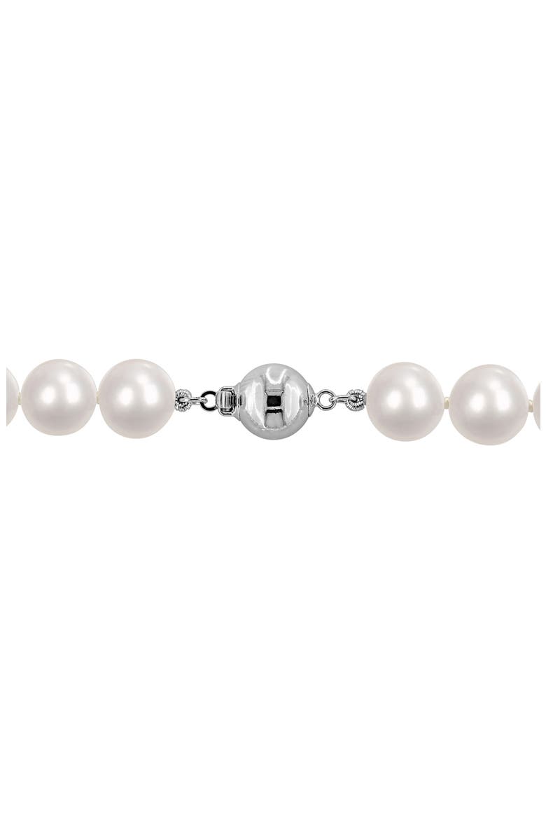 9-10mm Cultured Freshwater Pearl Bracelet, Alternate, color, WHITE/ METALLIC SILVER