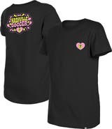 New Era Girls Youth New Era Black Nashville SC Bubble Heart T-Shirt
