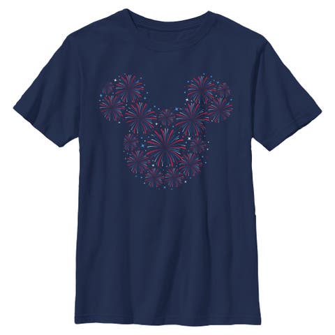 Boy's Mickey & Friends Fireworks Logo  Graphic T-Shirt