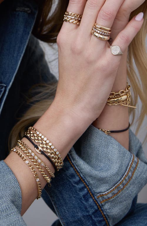 Zoë Chicco Diamond Pear Box Chain Bracelet In Gold