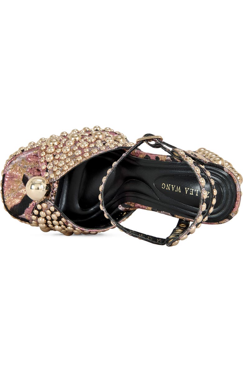 AZALEA WANG Hananiah Studded Platform Sandal, Alternate, color, Black Multi