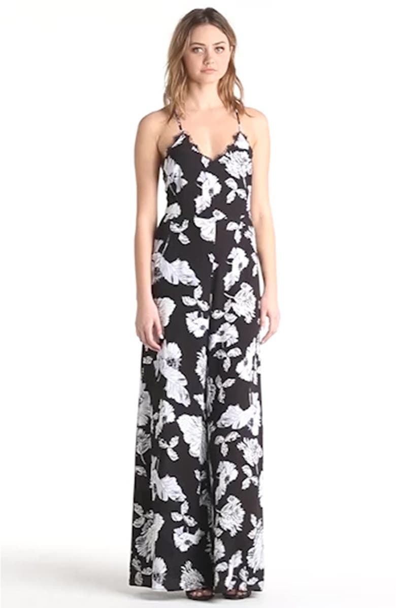 ASTR the Label ASTR Lace Trim Jumpsuit, Alternate, color,