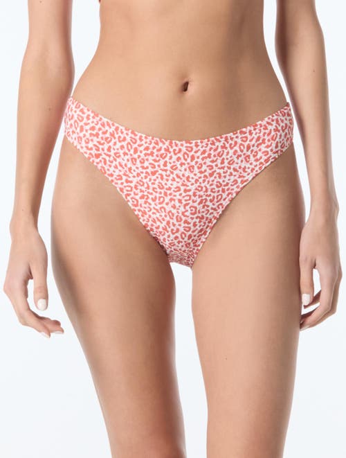 Vince Camuto Small Animal High Cut Bikini Bottom In Pink