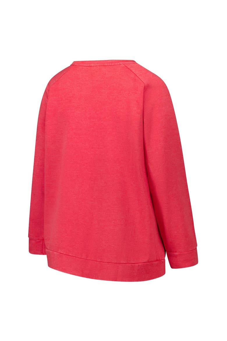 Women's Fanatics  Red Kansas City Chiefs Acid Wash Raglan Pullover Sweatshirt, Alternate, color, Red