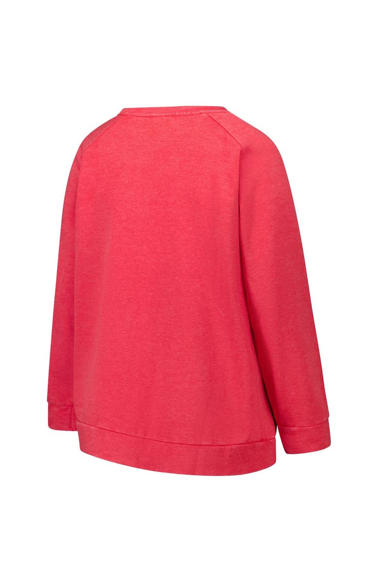 PROFILE Women's Fanatics Red Kansas City Chiefs Acid Wash Raglan Pullover Sweatshirt, Alternate, color, Red