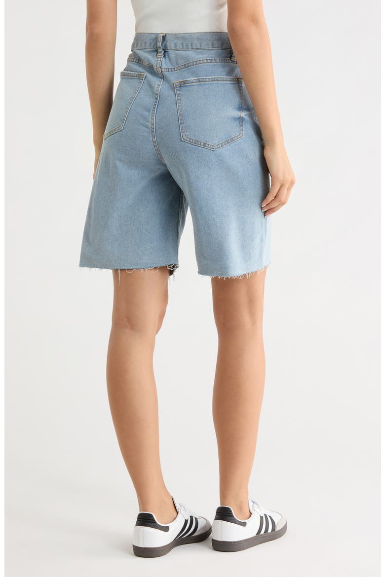 Cutoff Denim Bermuda Shorts, Alternate, color, LIGHT WASH