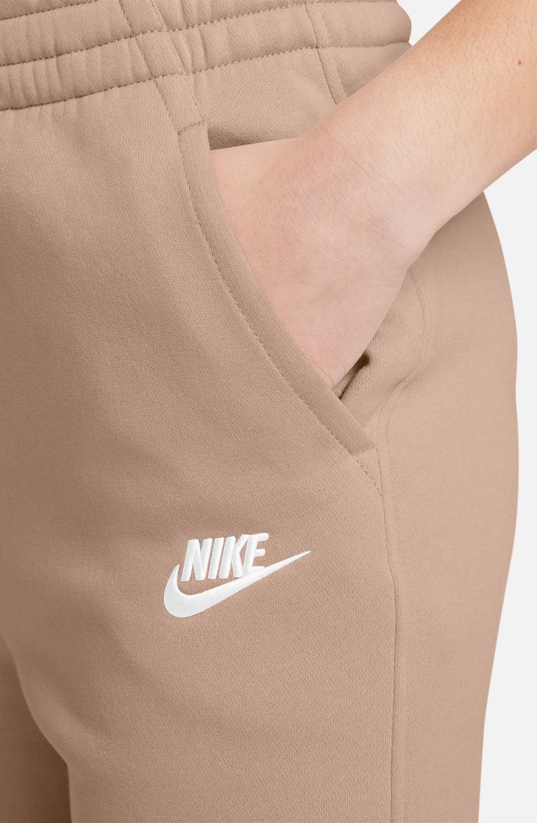 Nike Kids' Sportswear Club Fleece Wide Leg Sweatpants, Alternate, color, 200 Hemp/Hemp/White