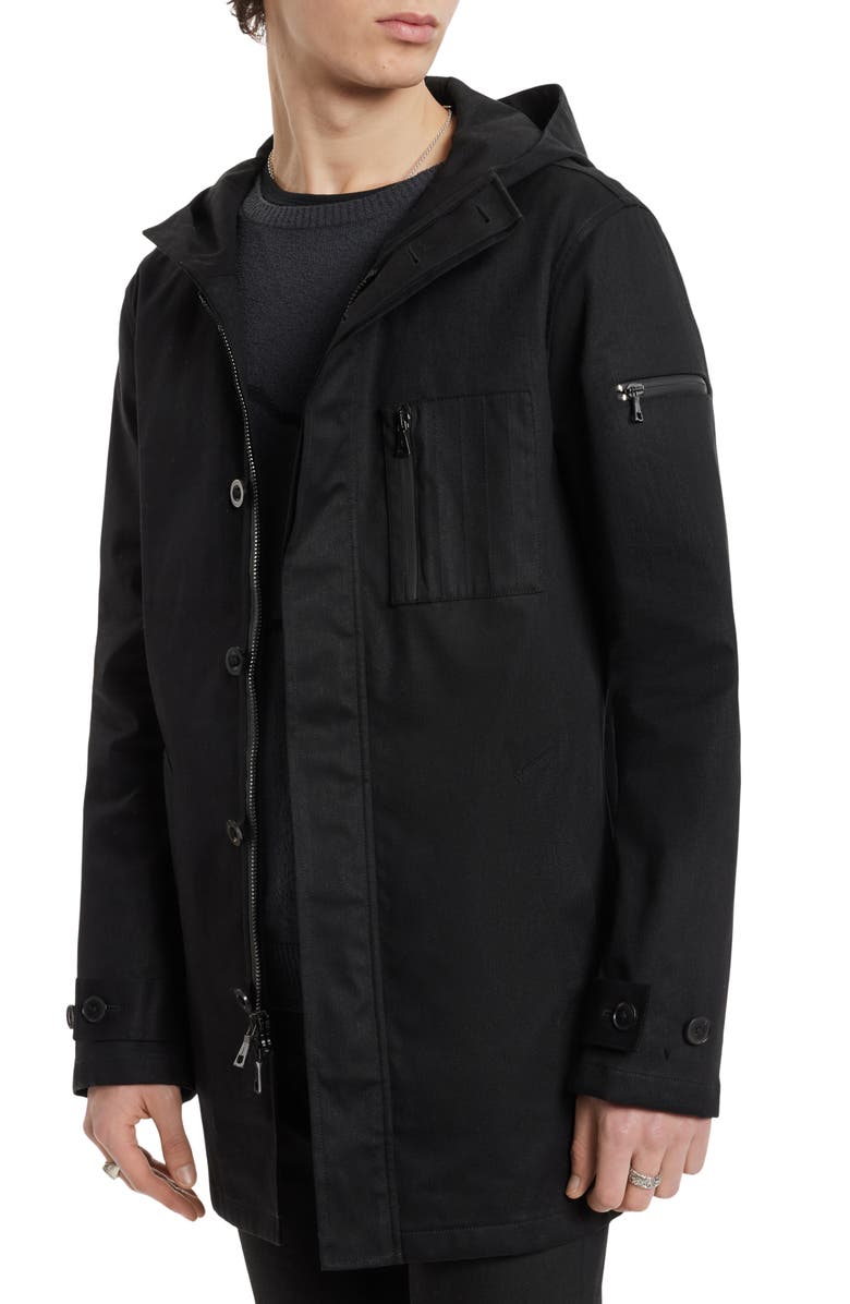 John Varvatos Military Seam Sealed Hooded Jacket, Alternate, color, 