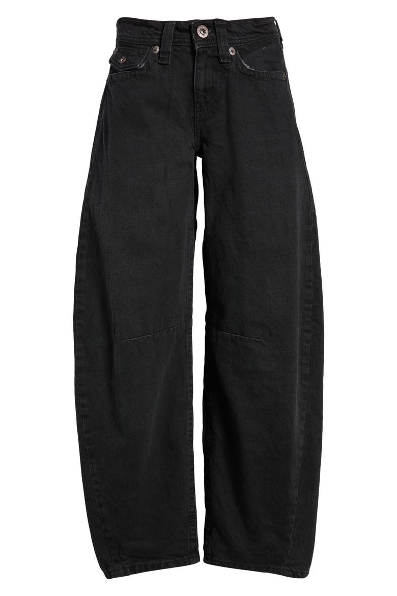 Kayla Low Rise Cocoon Jeans, Main, color, BLACK