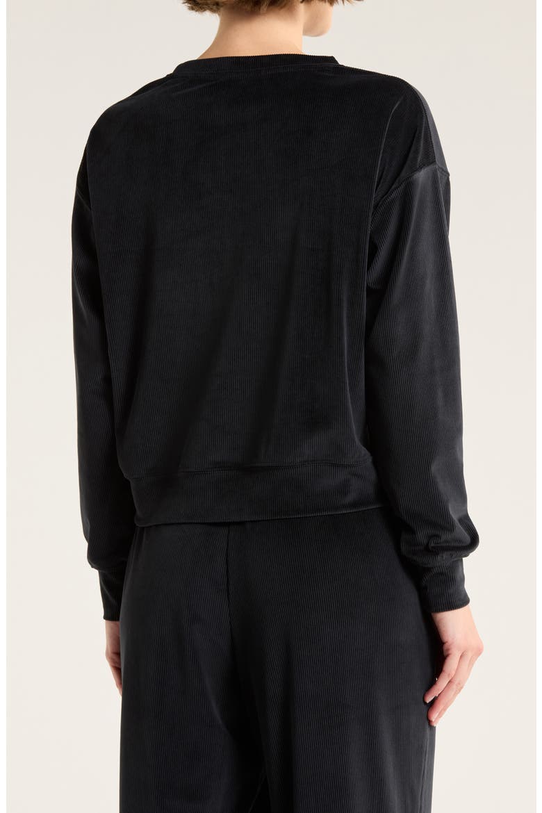 Stormi Crop Sweatshirt, Alternate, color, BLACK