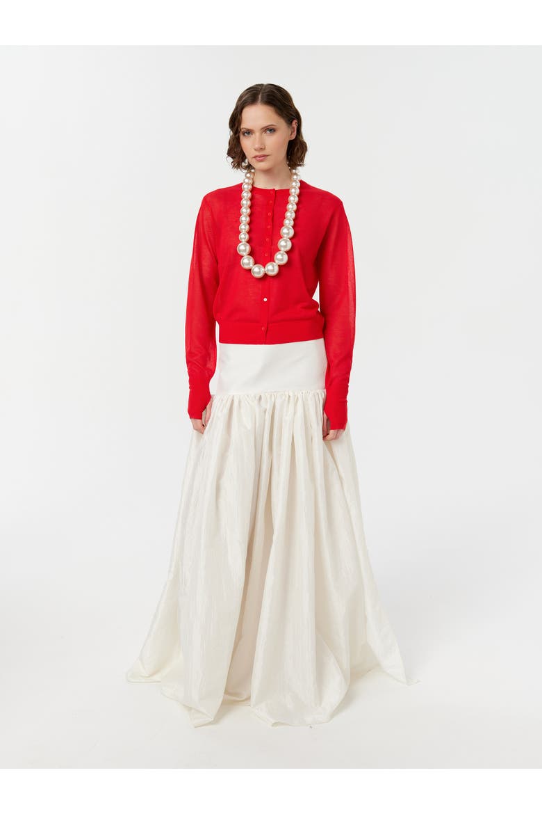 Sheer Cardigan, Alternate, color, Red