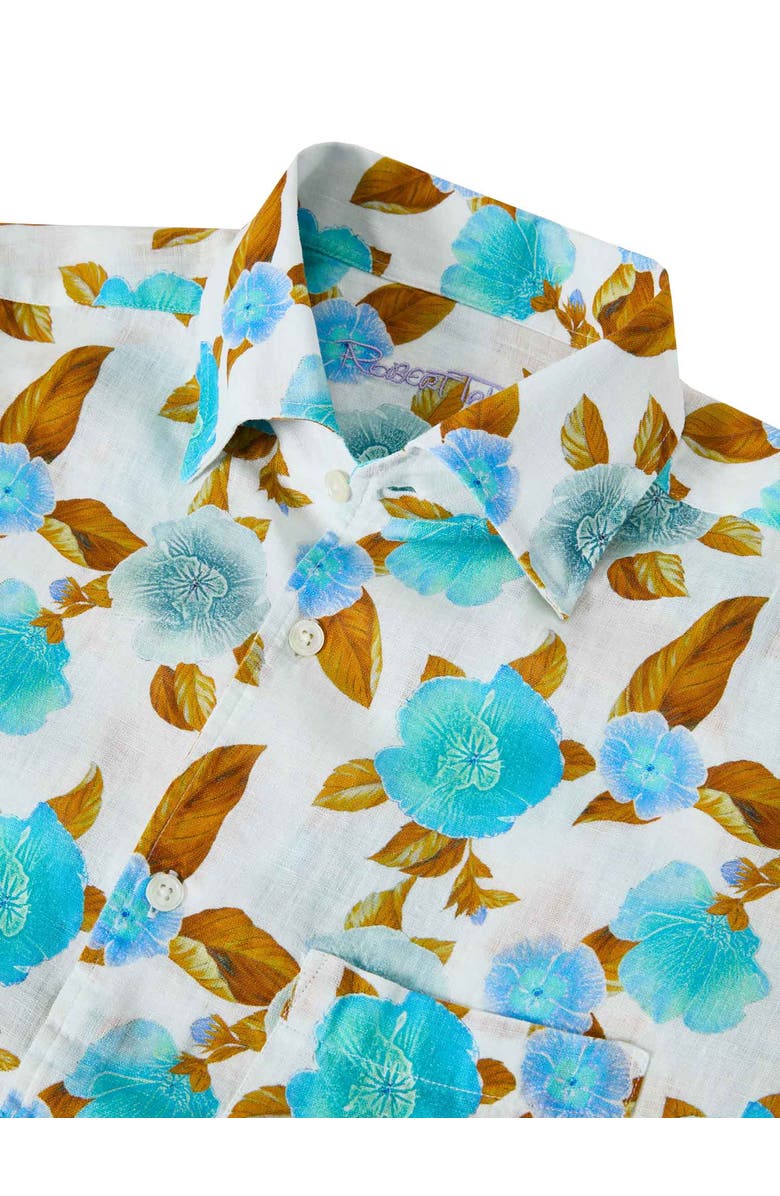 Robert Talbott Morgan Printed Linen Short Sleeve Shirt, Alternate, color, 