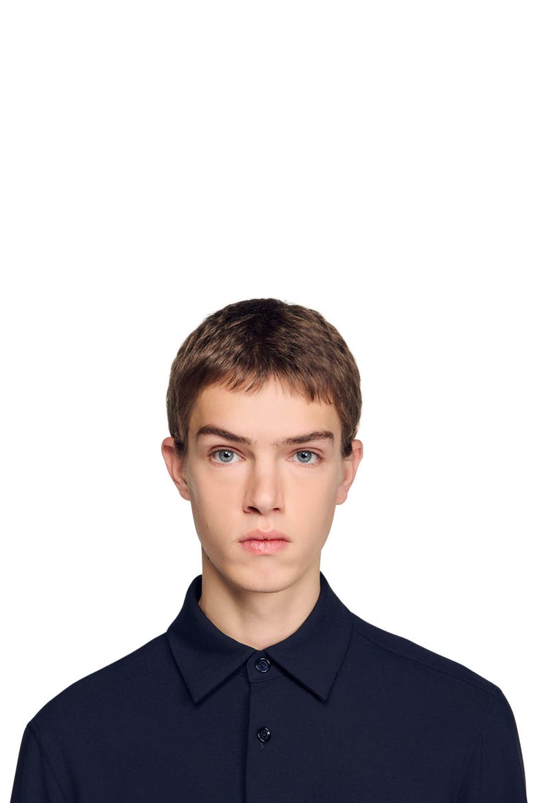 Patch pocket shirt, Alternate, color, Navy blue