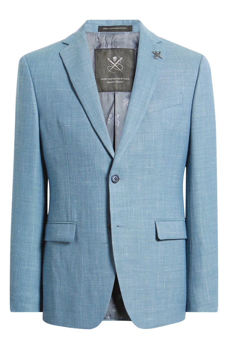 John Varvatos Star USA Bleecker Wool Blend Sport Coat, Alternate, color, Blue