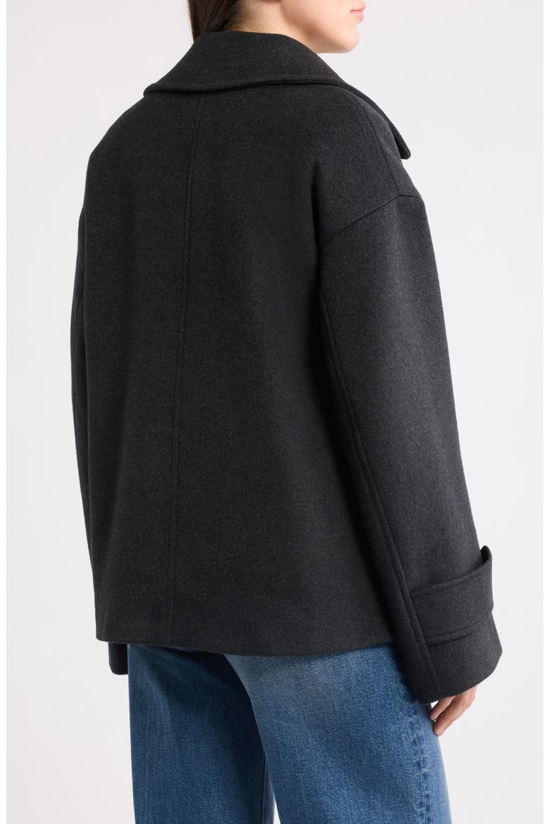 Single Breasted Crop Coat, Alternate, color, DK HEATHER GREY