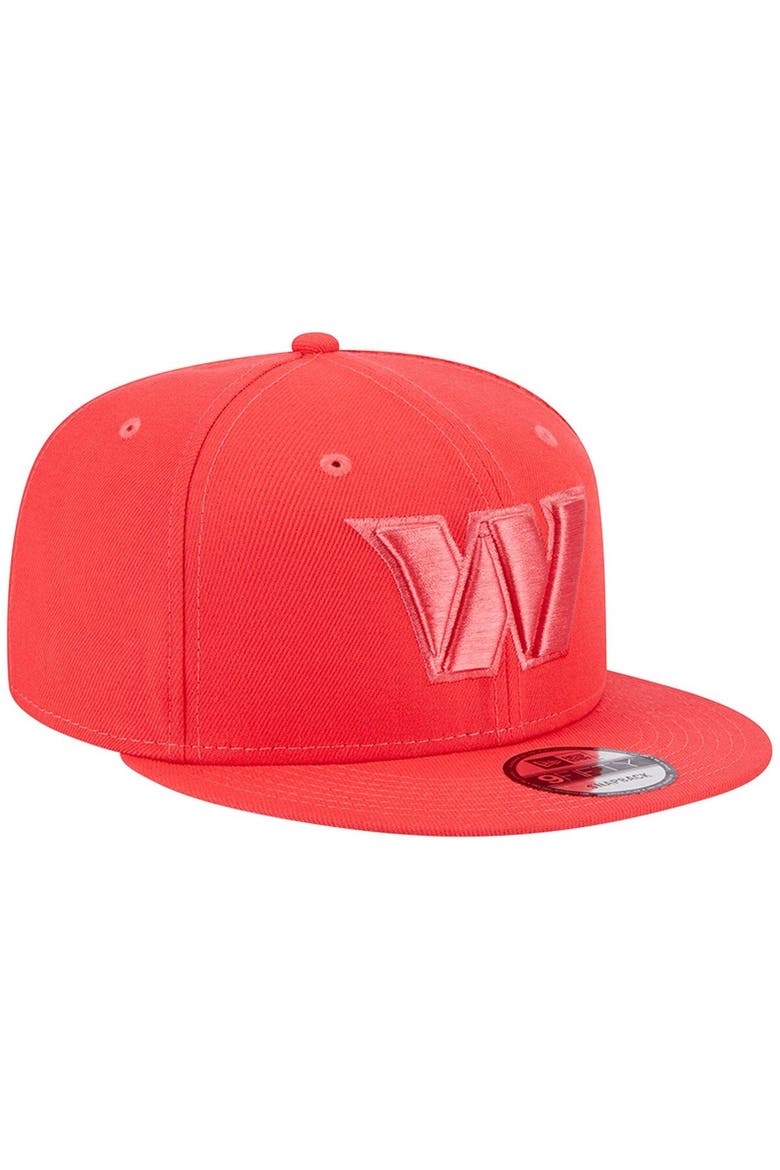 Men's New Era Red Washington Commanders Color Pack Brights 9FIFTY Snapback Hat, Alternate, color, Red
