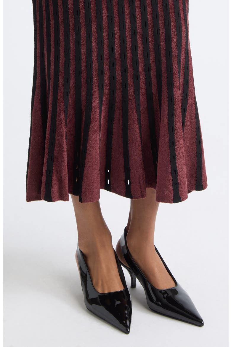 Jacky Metallic Jacquard Midi Skirt, Alternate, color, RAISIN MULTI