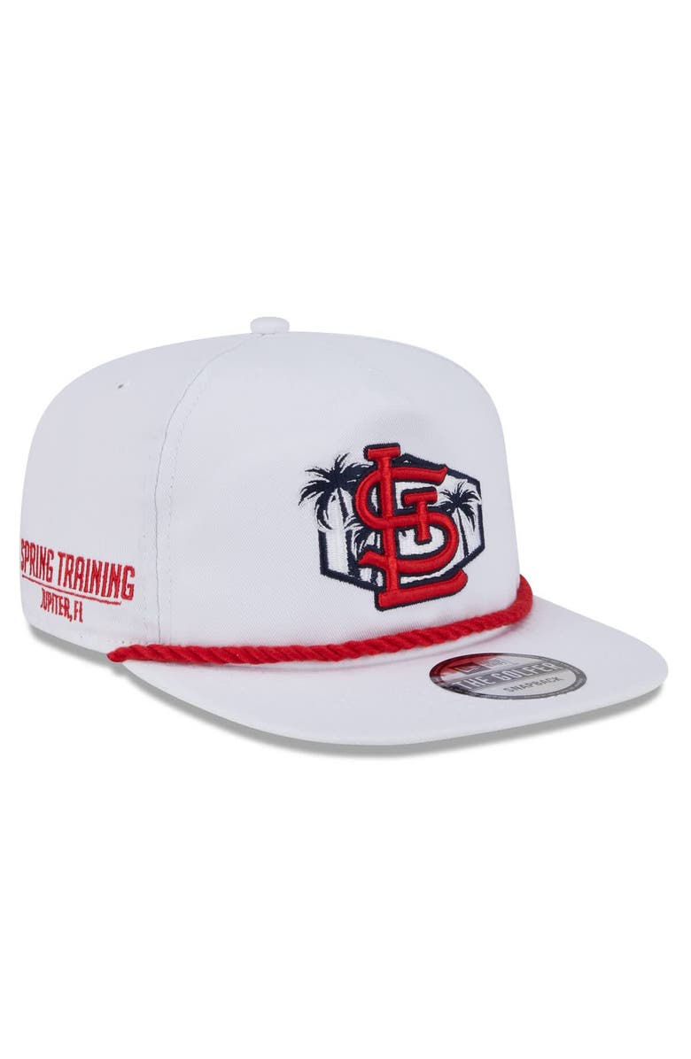 New Era Men's New Era White St. Louis Cardinals 2025 Spring Training Palm Golfer Snapback Hat, Main, color,