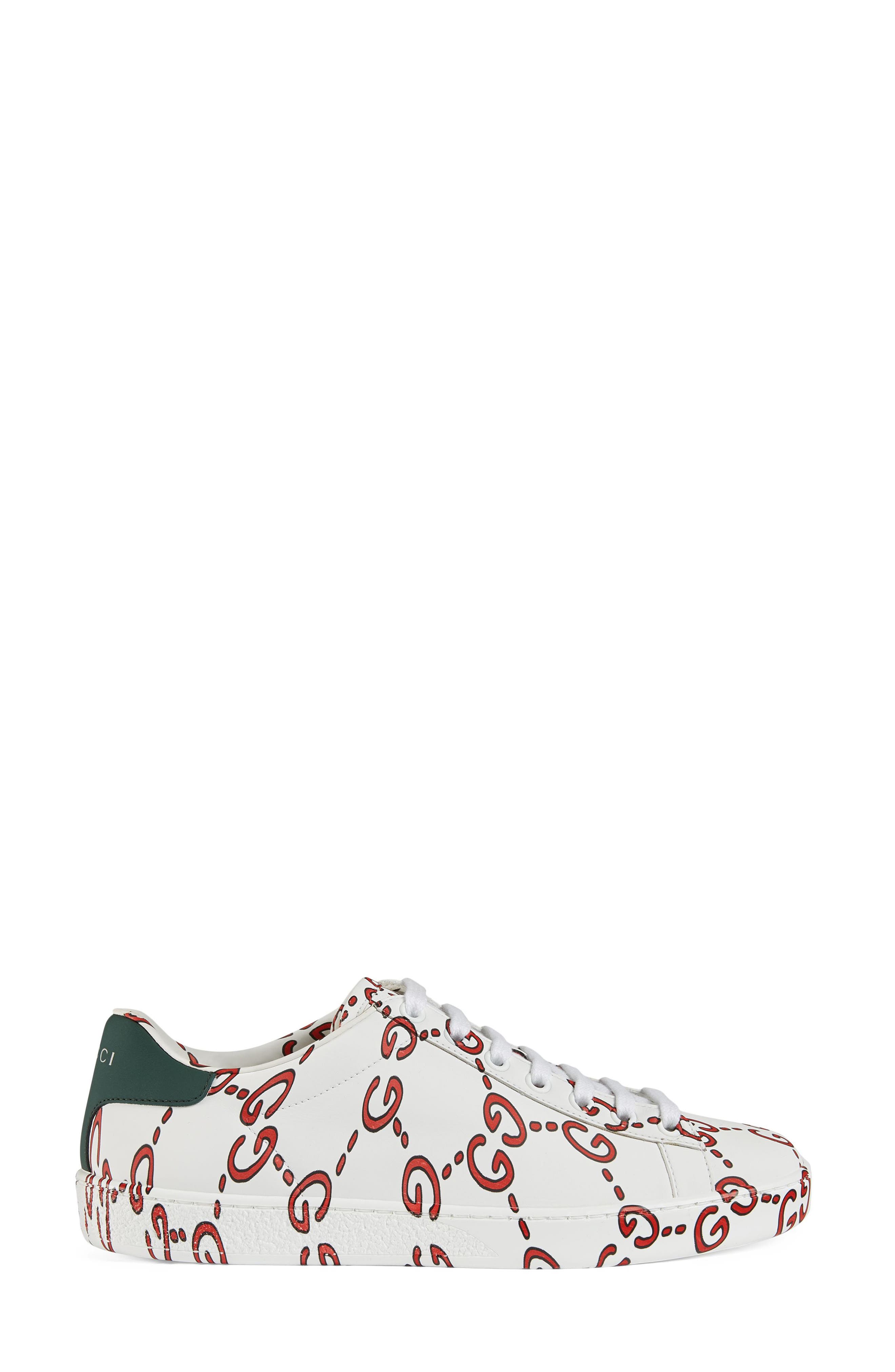 Gucci New Ace GG Supreme Logo Sneaker, Alternate, color, 