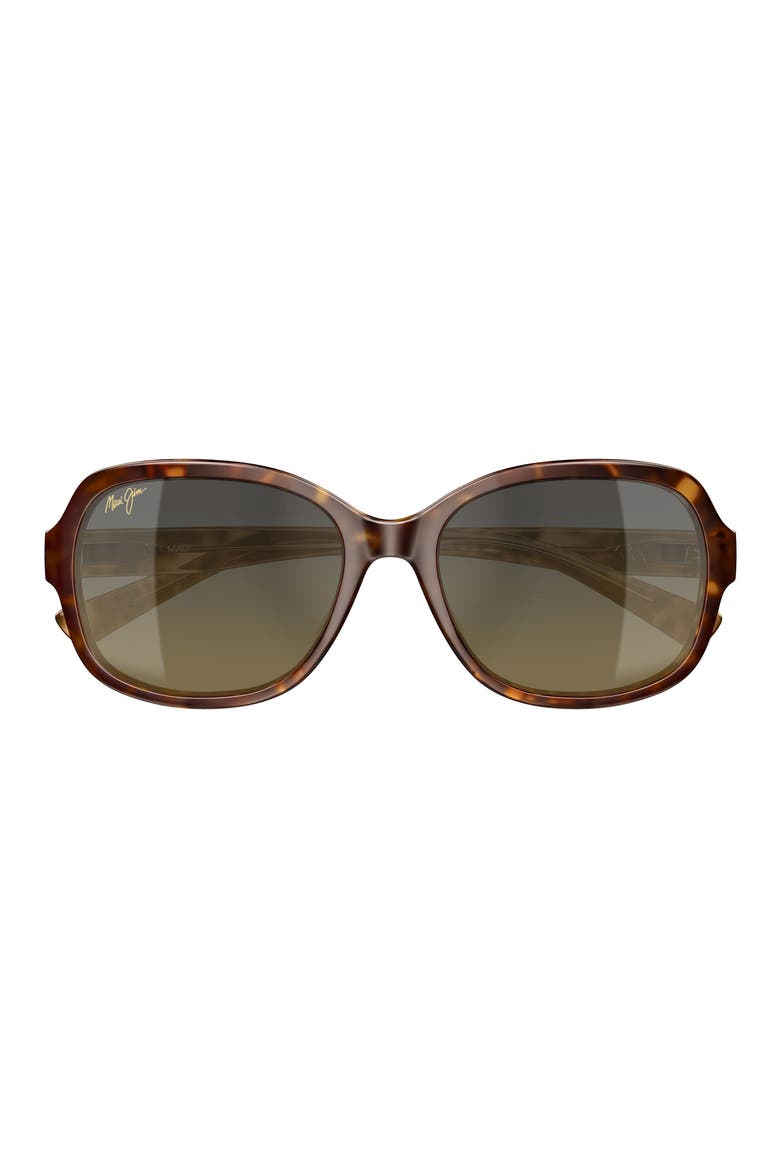 55mm PolarizedPlus2® Butterfly Sunglasses, Main, color, BROWN TORTOISE