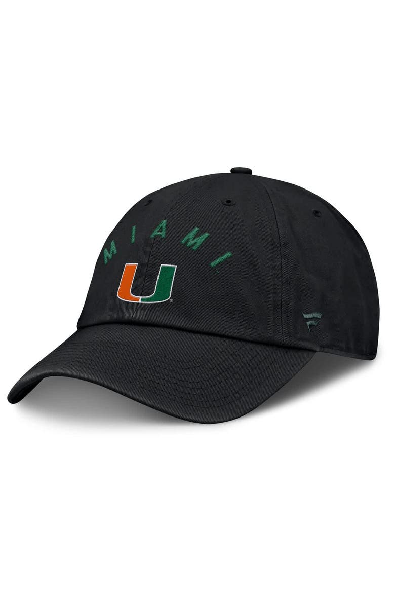 FANATICS Men's Fanatics Black Miami Hurricanes Myth Adjustable Hat, Main, color, 
