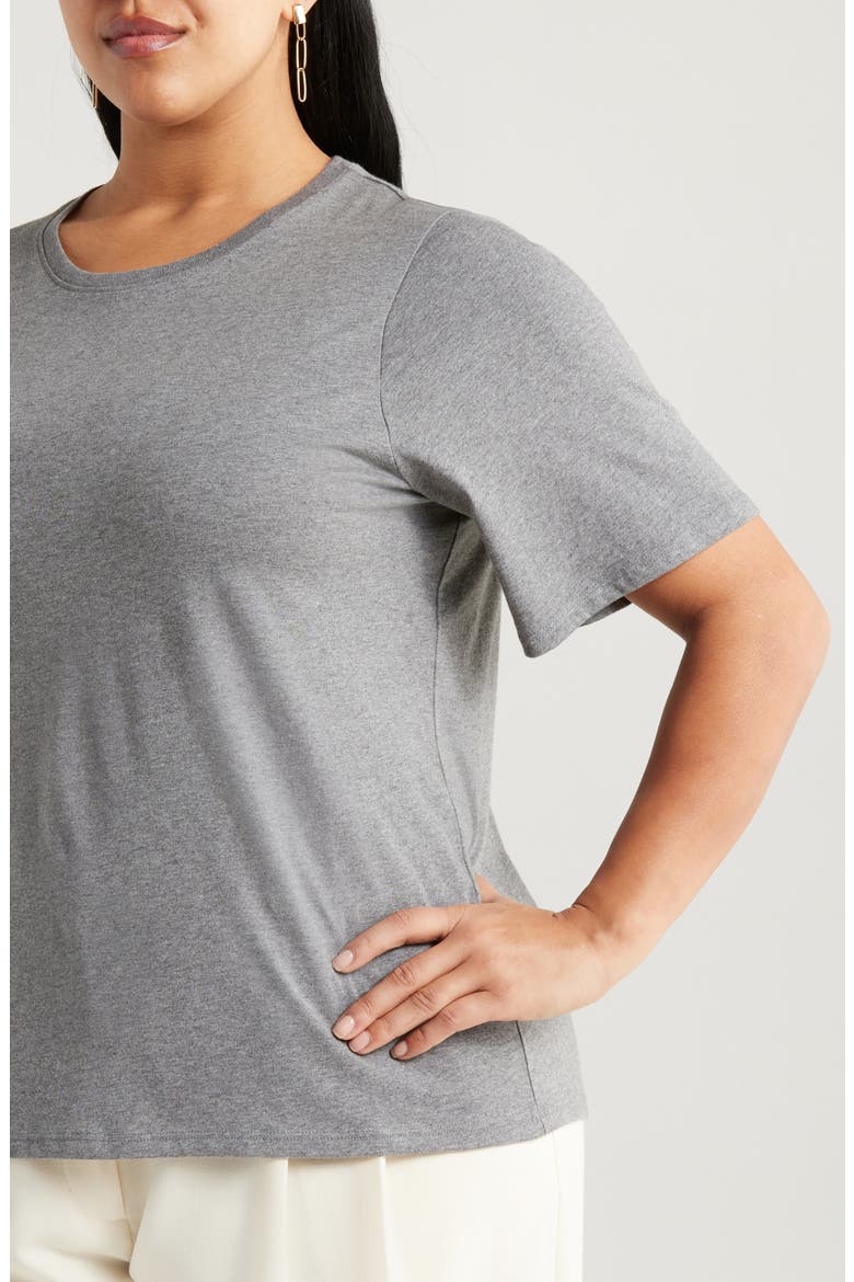 Relaxed Fit Pima Cotton Crewneck T-Shirt, Alternate, color, GREY DARK HEATHER