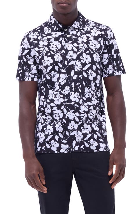 Hendrix Digital Floral Print Pima Cotton Polo