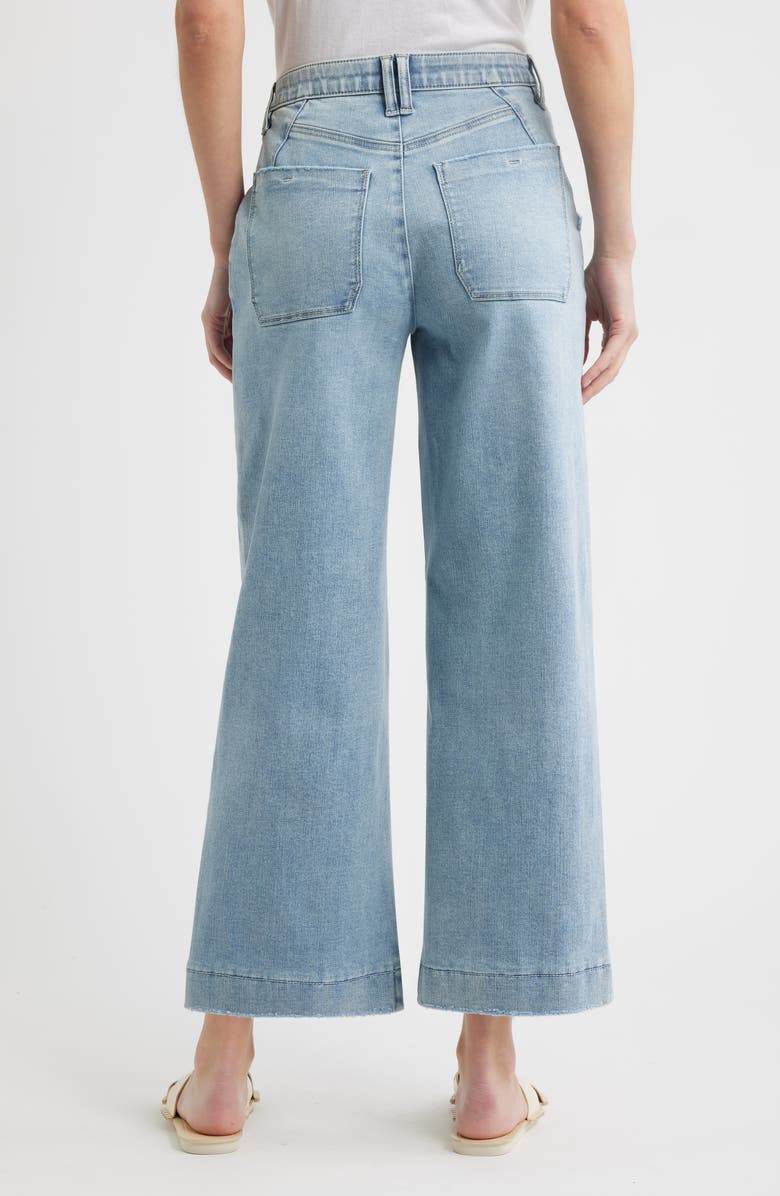 Wit & Wisdom Wyatt High Waist Ankle Wide Leg Jeans, Alternate, color, Light Blue Artisanal
