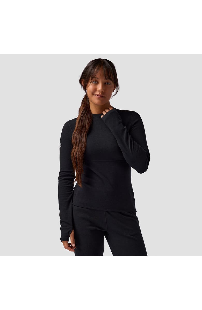 Backcountry Cedars Rws Merino Mid-Wt Baselayer Crew Top - Women's, Main, color, Black