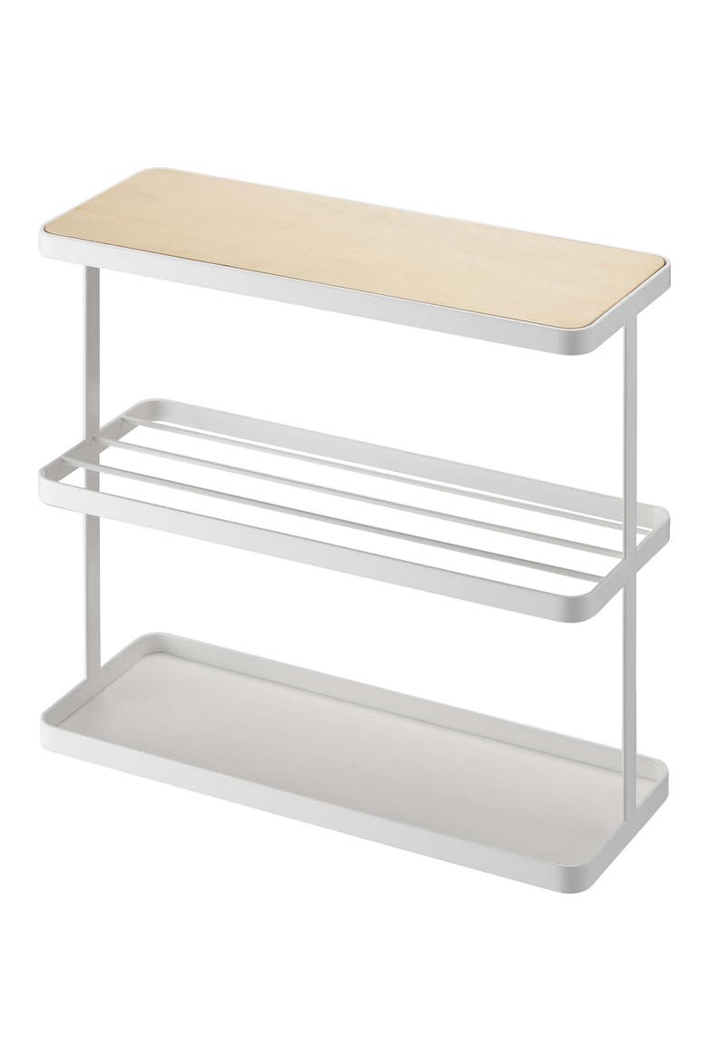 Steel Storage Side Table, Main, color, WHITE