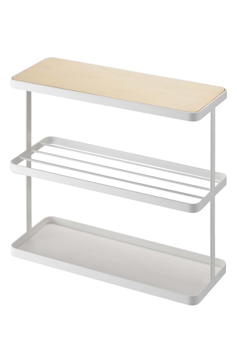 Yamazaki Steel Storage Side Table, Main, color, White