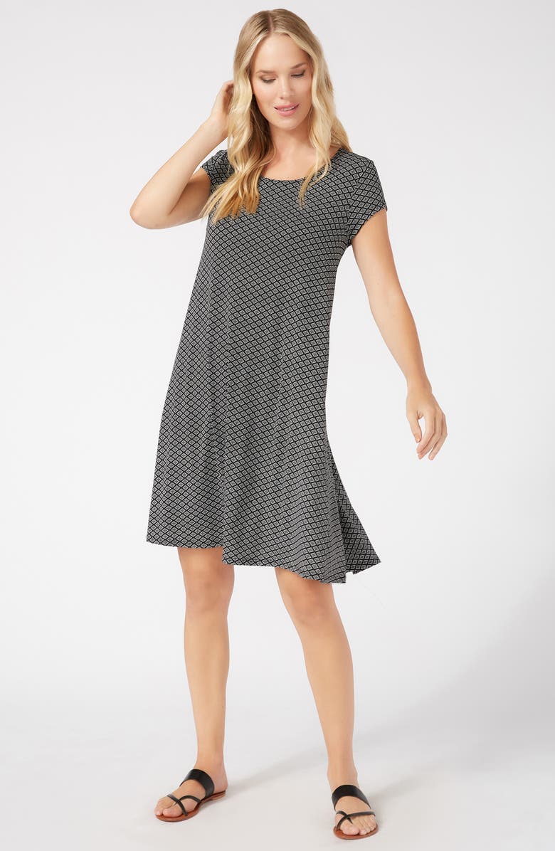 Karen Kane Maggie Geo Print Trapeze Dress, Alternate, color, 