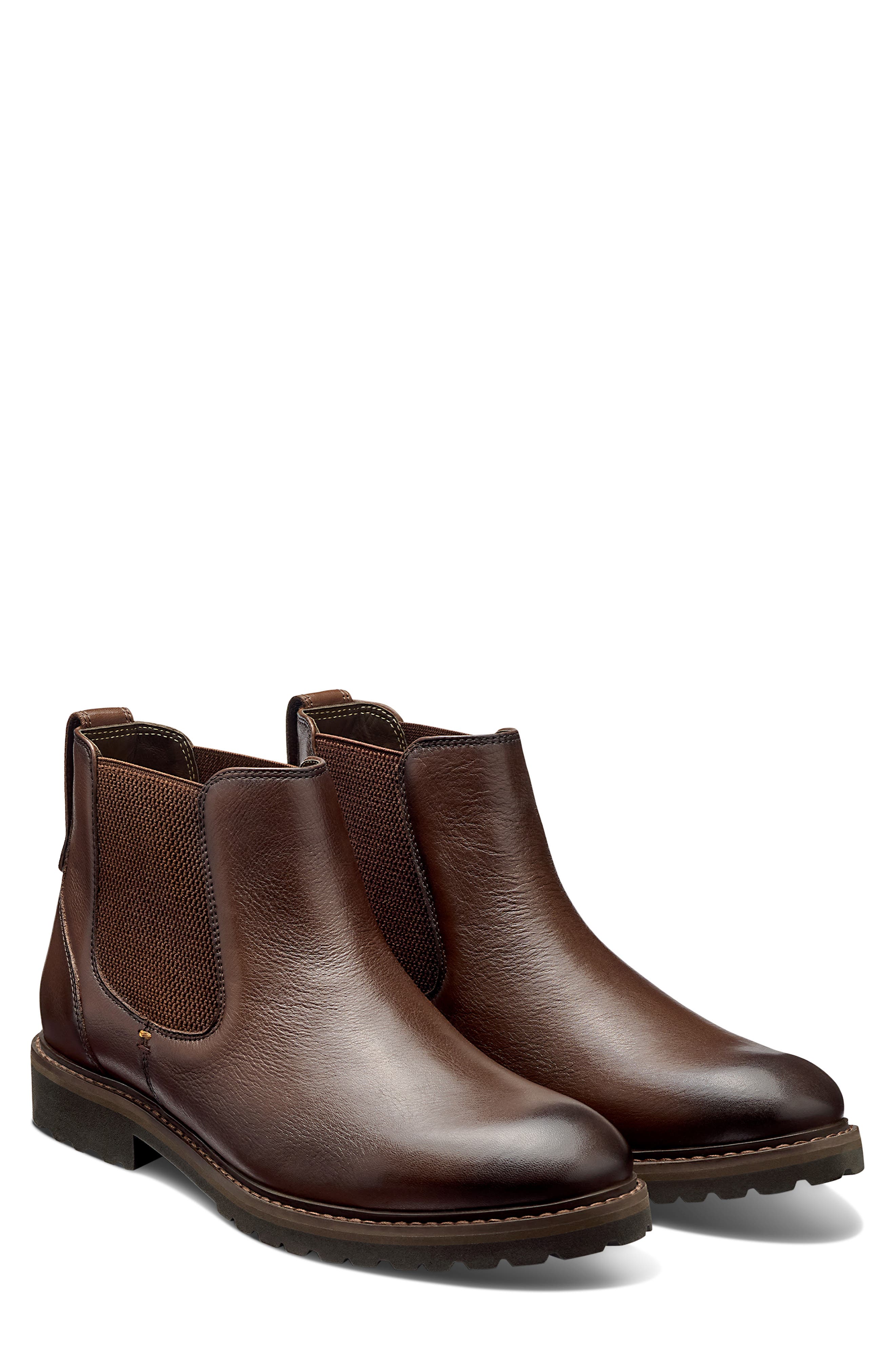 Featherlight Leather Chelsea Boot, Alternate, color, MAHOGANY LEATHER