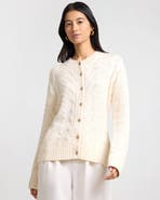 Onia Fitted Cable Knit Cardigan