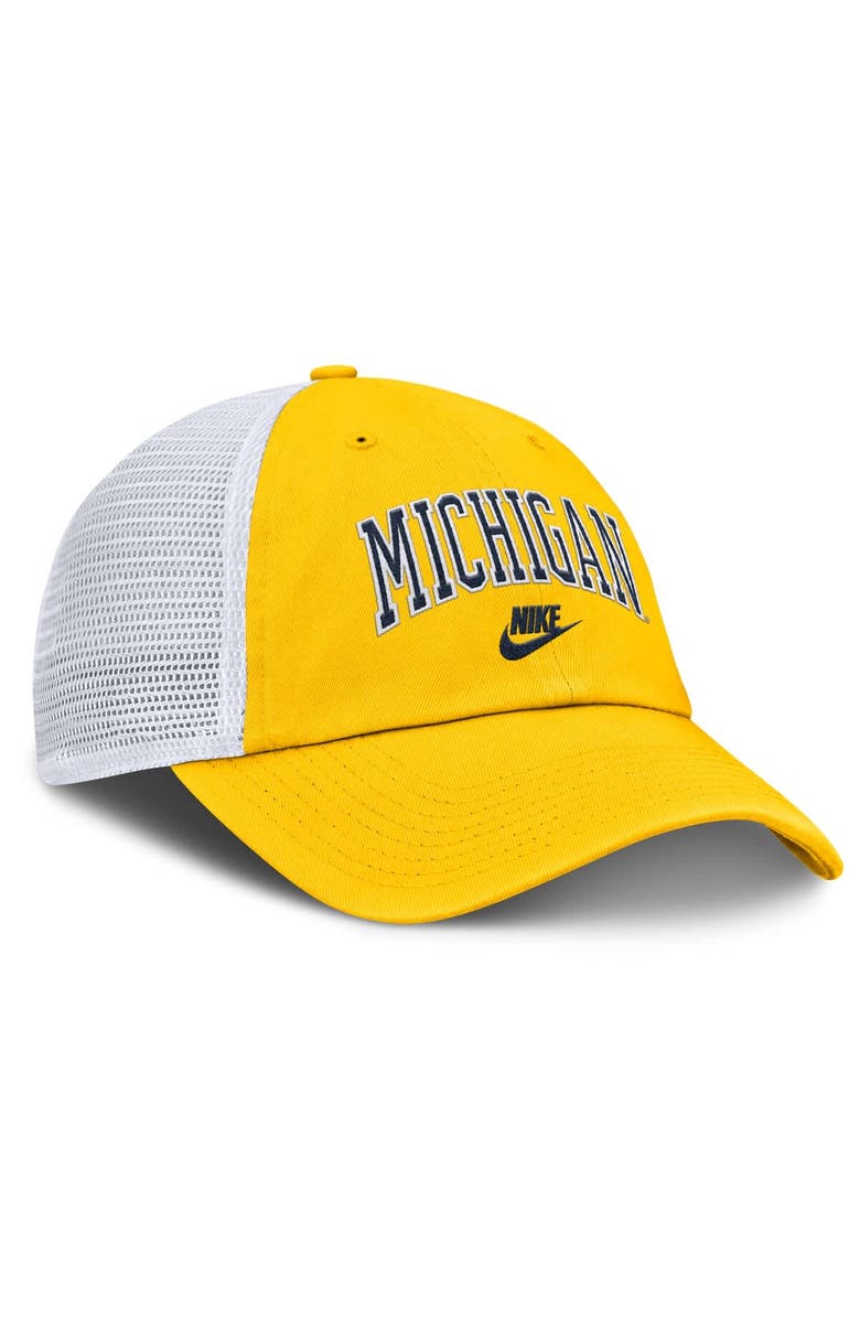 Nike Men's Nike Maize Michigan Wolverines Club Legacy Adjustable Trucker Hat, Alternate, color, 
