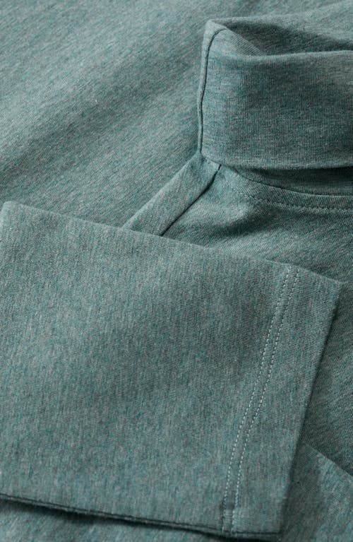 Seasalt Cornwall Landing Turtleneck Stretch Organic Cotton Top In Green