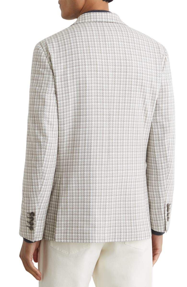 Reiss Canty Soft Grey Houndstooth Knit Sport Coat, Alternate, color, Soft Grey