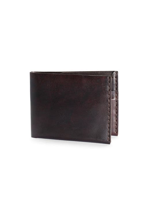 Ezra Arthur No. 6 Classic Bifold Wallet In Malbec