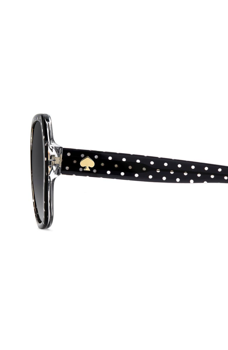 Kate Spade New York layne 57mm geometric square sunglasses, Alternate, color, Pattern Black/ Dark Grey Sf
