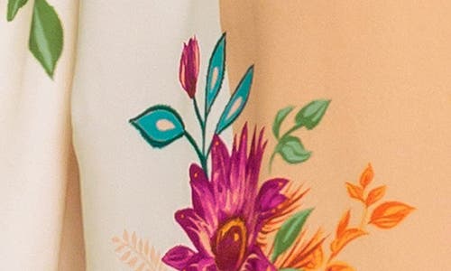 Flying Tomato Floral Long Sleeve Button-up Shirt In Brown