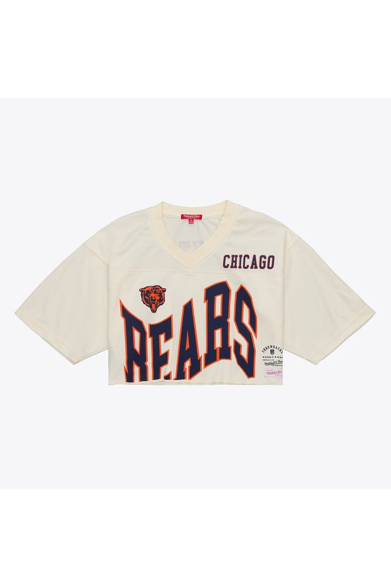 Women's Mitchell & Ness Walter Payton Cream Chicago Bears Retired Player Cropped Fashion Jersey, Alternate, color, Cream