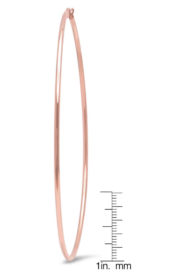 18k-Rose Gold Plated Hoop Earrings, Alternate, color, ROSE GOLD