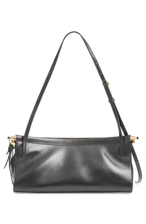 Shop Alaïa Medium Le Click East/west Leather Shoulder Bag In Noir