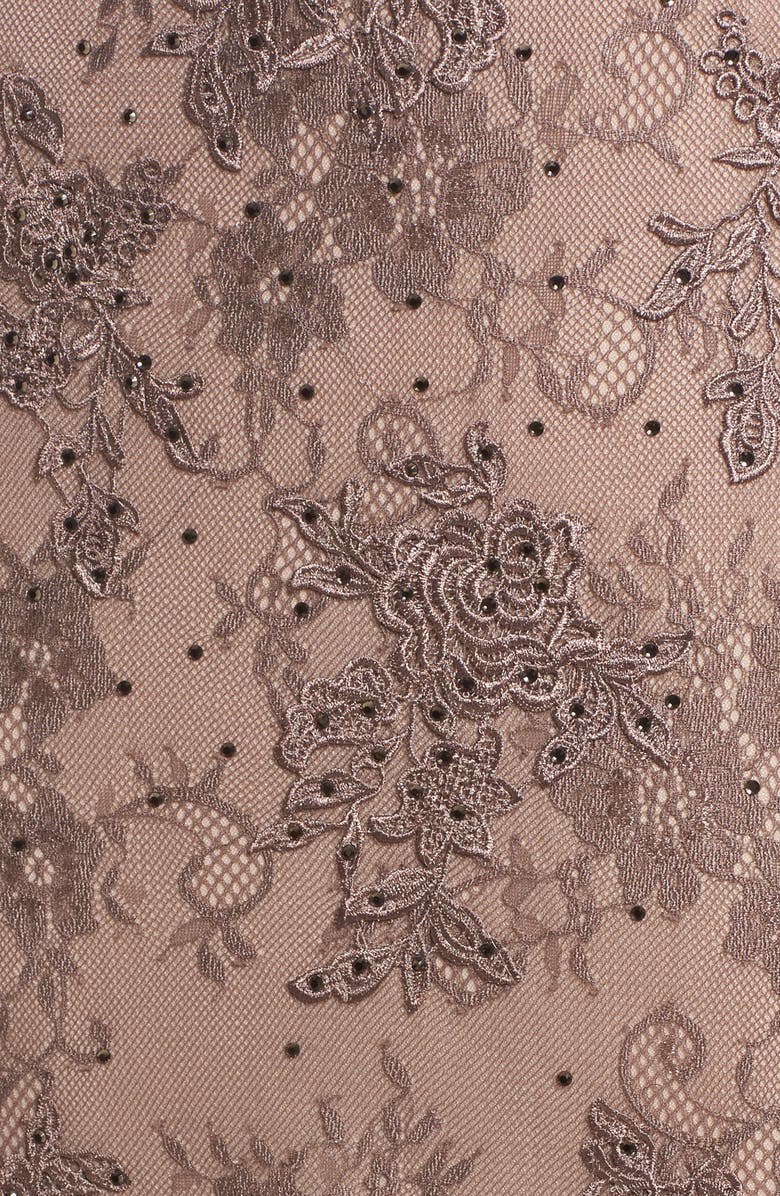 La Femme Off the Shoulder Lace Gown, Alternate, color, 